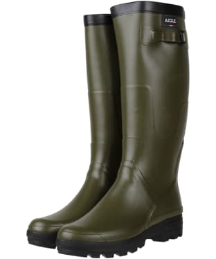 Aigle Benyl Wide Calf, Adjustable, Lightweight Wellington Boots - Khaki
