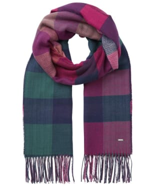 Women's Joules Wetherby Scarf - Navy / Pink Check