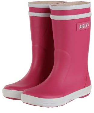 Kid’s Aigle Lolly Pop 2 Reflective Wellies - 7-9 - New Rose