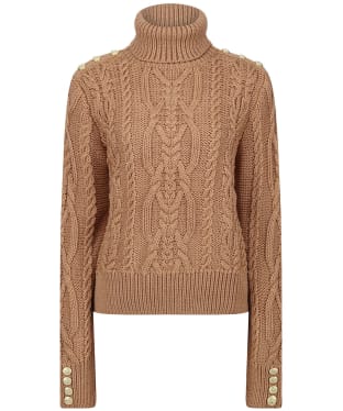 Women's Holland Cooper Belgravia Cable Knitted Jumper - Camel