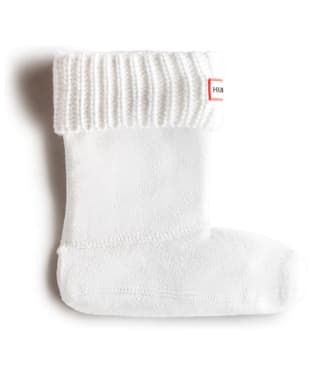 Kid’s Hunter Recycled Half Cardigan Boot Socks - White