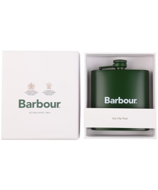 Men's Barbour Logo Hip Flask - Green