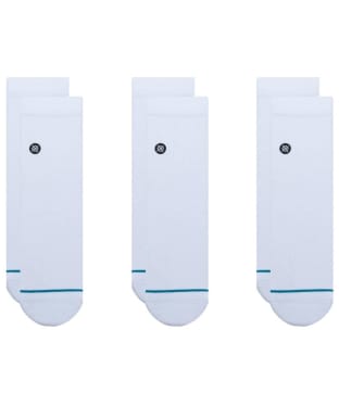 Stance Icon Quarter Socks – 3 Pack - White