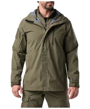 Men's 5.11 Tactical Force Rainshell Waterproof Jacket - Ranger Green