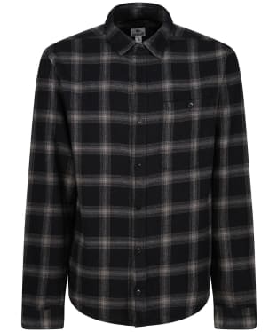 Men's Tentree Kapok Long Sleeved Checked Shirt - Black / Grey / Zinc