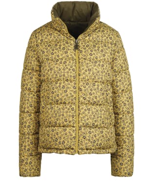 Women's Barbour Marin Quilted Jacket - Limeade Abstract Floral / Olive Lime