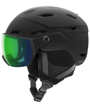 Smith Survey Ski, Snowboarding Helmet with ChromaPop Visor - Matte Black / Green