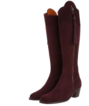 Women's Fairfax & Favor Tall Heeled Regina Boots - Plum Suede