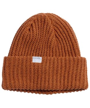 Coal The Eddie Chunky Rib Knit Cotton Blend Beanie - Burnt Orange