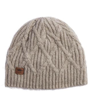 Coal The Yukon Cable Ribbed Knit Wool Beanie - Natural