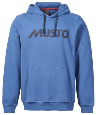 Men's Musto Cotton Logo Hoodie - Marine Blue
