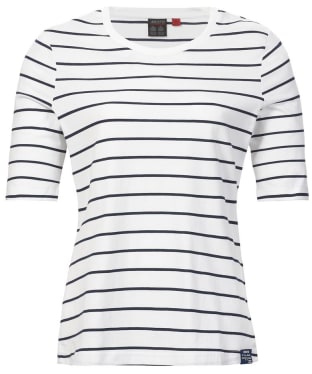 Women’s Musto Marina Stripe Short Sleeved T-Shirt - White