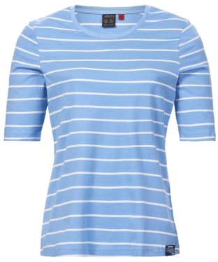 Women’s Musto Marina Stripe Short Sleeved T-Shirt - Silver Lake Blue
