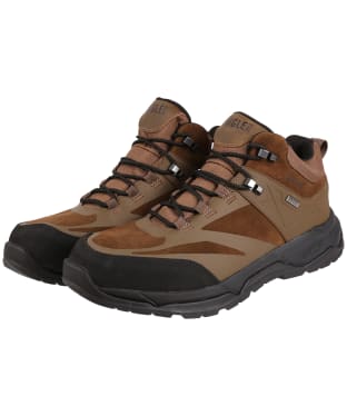 Men’s Aigle Palka MTD Split Leather Walking Shoes - Dark Brown