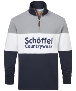 Schoffel Exeter Heritage 1/4 Zip Rugby Shirt - Grey
