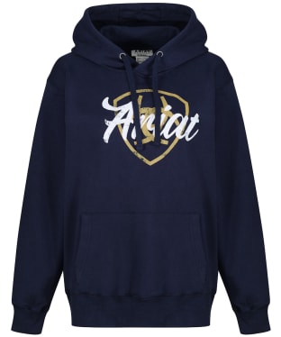 Women’s Ariat Real Shield Logo Hoody - Navy Eclipse
