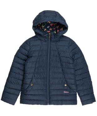Girl's Barbour Coraline Quilt, 6-9yrs - Navy / Multi Dog Print