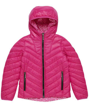 Girl's Barbour International Cosford Quilted Jacket, 10-16yrs - Cerise / Cerise Terrazo