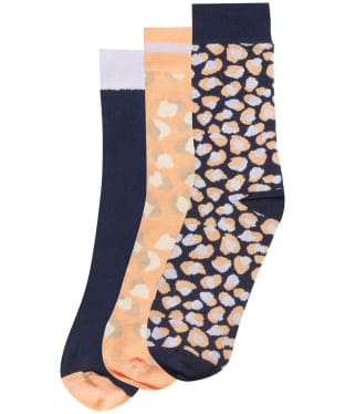 Women's Barbour Animal Print Sock Gift Set - Papaya