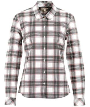 Women's Barbour Daphne Shirt - Cloud / Olive Check