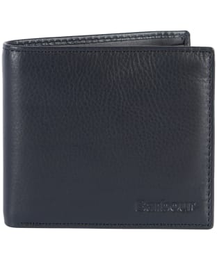 Men's Barbour Leather Billfold Wallet - Carbon