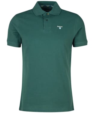 Men's Barbour Tartan Pique Polo Shirt - Green Gables