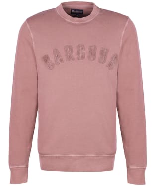 Men's Barbour Washed Prep Logo Crew - Faded Pink