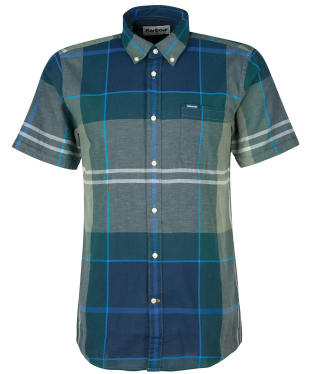 Men's Barbour Douglas S/S Tailored Shirt - Kielder Blue Tartan