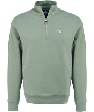 Men's Barbour Rothley Half Zip Sweatshirt - Agave Green