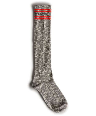 Hunter College Mouline Reinforced, Seamless Tall Socks - Black