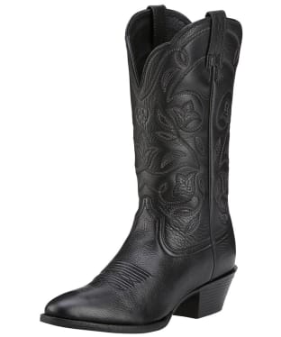 Women’s Ariat Heritage Western Leather Boots - Black Deertan