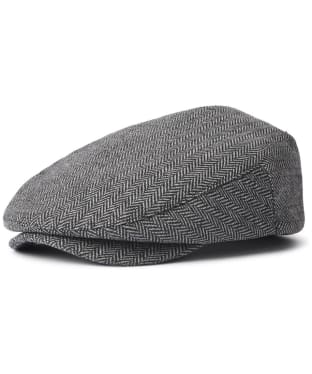 Brixton Hooligan Snap Tweed Style Flat Cap - Grey / Black