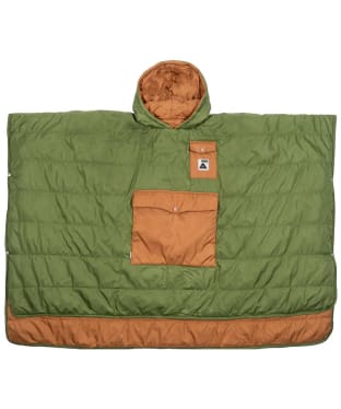 Poler Reversible Quilted Insulated Blanket Poncho - Marshal Green