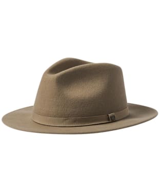 Brixton Messer Packable Wool Felt Fedora Hat - Sand