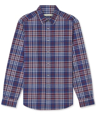 Men's R.M. Williams Collins Checked Cotton Shirt - Blue / White / Red