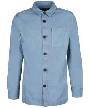 Men's Barbour Washed Overshirt - Washed Blue