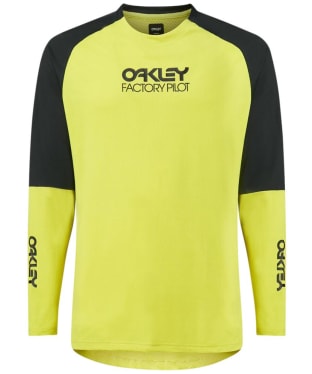 Men's Oakley Factory Pilot MTB Long Sleeve Jersey - Black / Sulphur