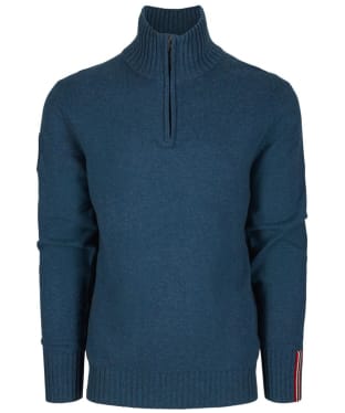 Men's Amundsen Deck Half Zip Cotton Mix Sweater - Faded Navy