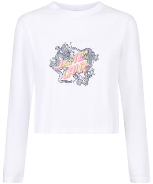 Women's Santa Cruz Dragon Dot L/S T-Shirt - White