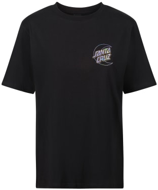 Women's Santa Cruz Holo Moon Dot Short Sleeve T-Shirt - Black