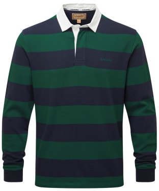 Men’s Schoffel St Mawes Rugby Shirt - Navy / Green Stripe