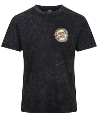 Men's Santa Cruz Loud Ringed Dot Short Sleeve T-Shirt - Black Acid Wash 