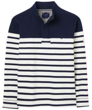 Men's Joules Newell Quarter Zip Sweatshirt - Navy / White Stripe