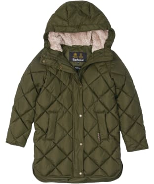 Girls Barbour Sandyford Quilted Jacket, 6-9yrs - Olive
