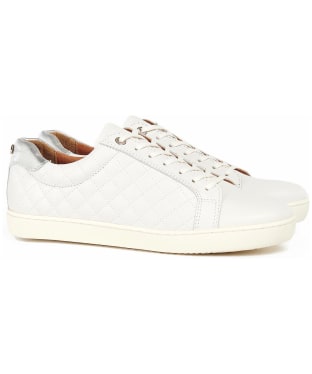 Women's Barbour Cosmo Trainers - White Leather