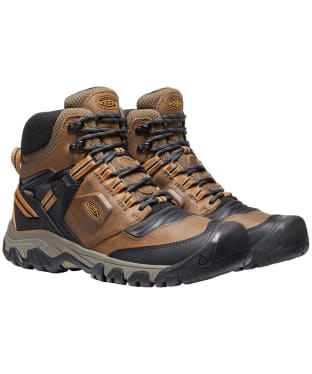 Men’s KEEN Ridge Flex Waterproof Boots - Bison / Golden Brown