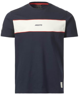 Men's Musto 64 Logo Cotton T-Shirt - Navy / Platinum