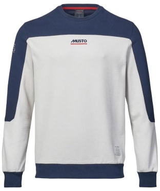 Men’s Musto 64 Crew Neck Sweatshirt - Platinum / Navy