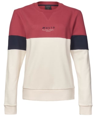 Women's Musto Marina Tri Colour Sweatshirt - Antique Sail White / Astro Dust