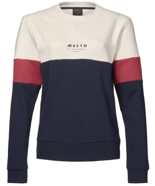 Women's Musto Marina Tri Colour Sweatshirt - Navy / Antique Sailing White